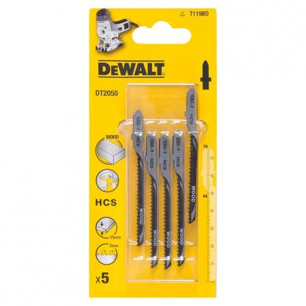 DeWALT Standard Woodcutting Jigsaw Blade (2-15mm) - Curved Line Cutting - 1