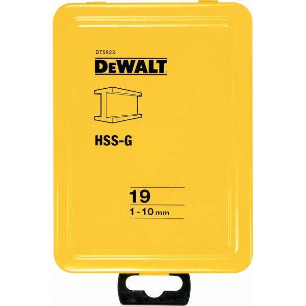 DeWALT Assortment of 19 HSS-G Drill Bits in Metal Case - 1