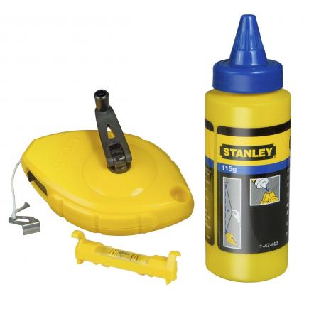 STANLEY Chalk Line With Blue Chalk And Level Set - 1