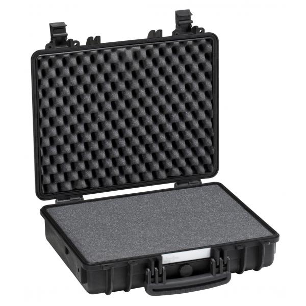 EXPLORER CASES Schwarzer Anti-Shock-Koffer, ideal für Laptop und Zubehör mit Schwamm - 1