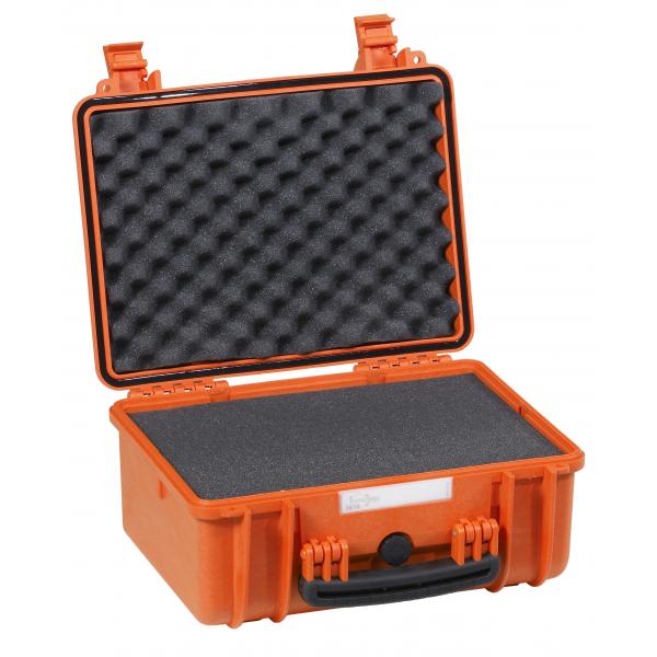 EXPLORER CASES Orangefarbener Koffer mit Druckhalteventil und Schwammsicherungen - 1