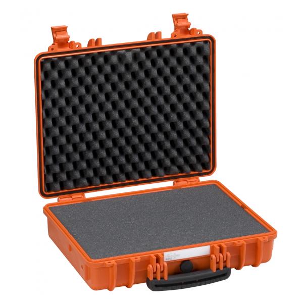 EXPLORER CASES Orangefarbener Anti-Shock-Koffer ideal für Laptop und Zubehör mit Schwamm - 1