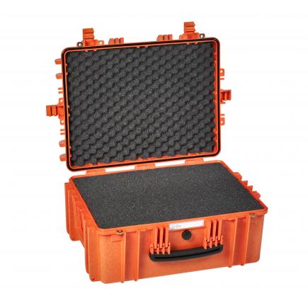 EXPLORER CASES Orangefarbener staubdichter Koffer, wasserdicht, IP67 zertifiziert mit Schwamm - 1