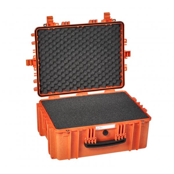 EXPLORER CASES Orangefarbener staubdichter Koffer, wasserdicht, IP67 zertifiziert mit Schwamm - 1