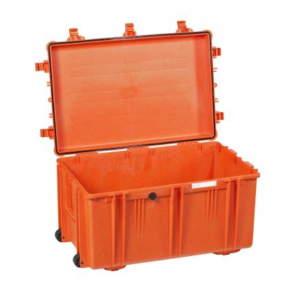 EXPLORER CASES Orangefarbener Koffer leerer mit Rädern und seitlichen Griffen - 1