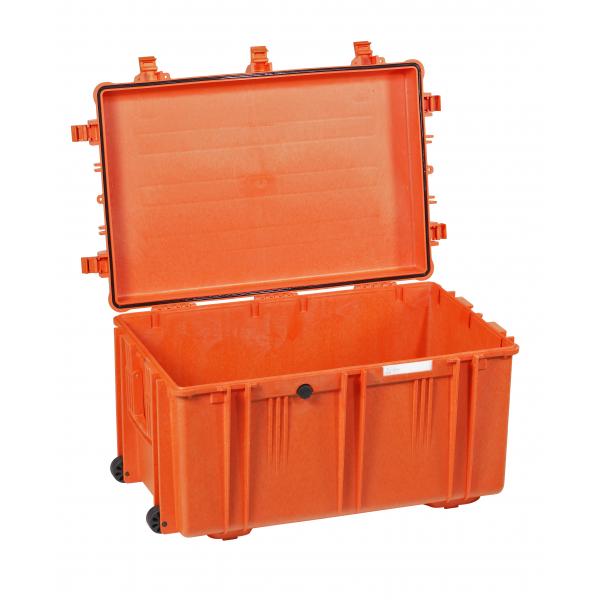 EXPLORER CASES Orangefarbener Koffer leerer mit Rädern und seitlichen Griffen - 1