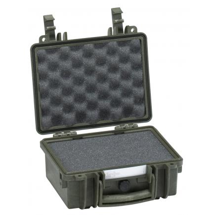 EXPLORER CASES Kompakter leerer militärgrüner Koffer für empfindliche Gegenstände mit Schwamm - 1