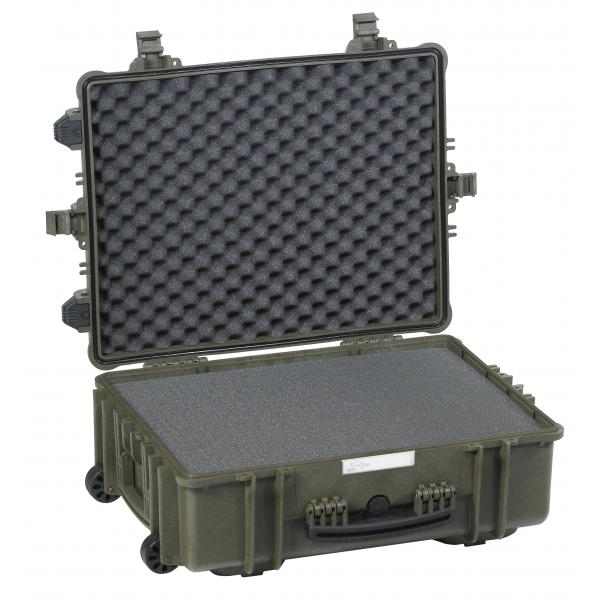 EXPLORER CASES Hermetisch resistenter militärgrüner Koffer mit Schwamm - 1