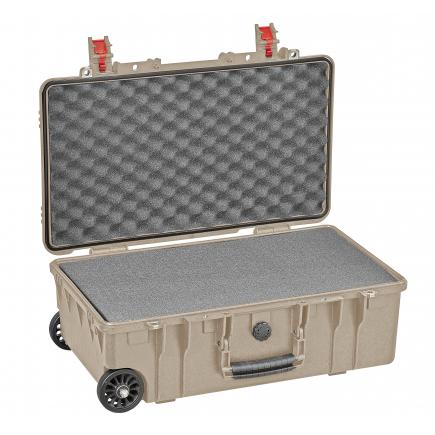 EXPLORER CASES Hochschlagfester sandfarbener Koffer mit Schwamm - 1