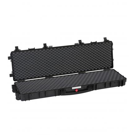 EXPLORER CASES Small rifle case with accessories, black with high convoluted foam, up to 135 cm - 1