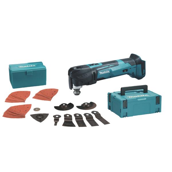 MAKITA MULTI-FUNCTION TOOL 18V - QUICK RELEASE - in case, 38 accessories, without battery and charger - 1