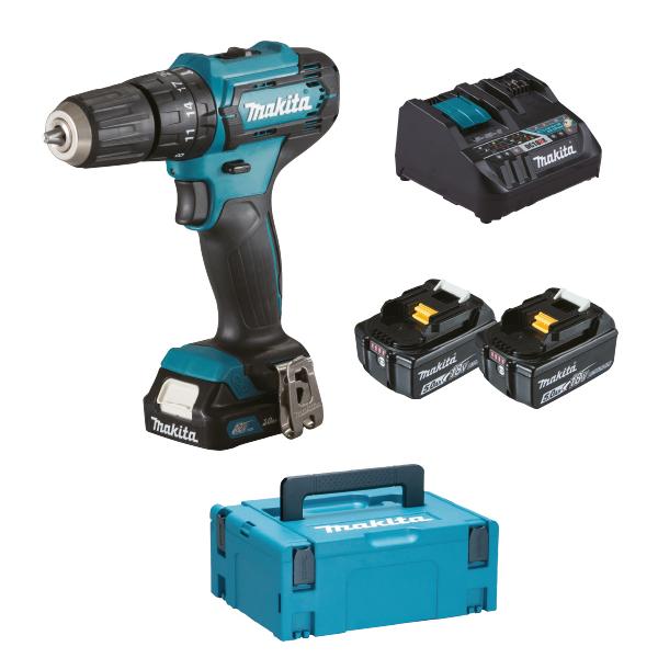 MAKITA set drive-drill 12V with two batteries and charger - 1