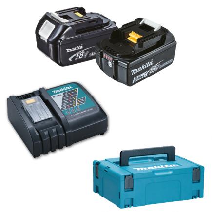 MAKITA Set of 2 batteries 18V 5.0Ah and quick charger - in case - 1