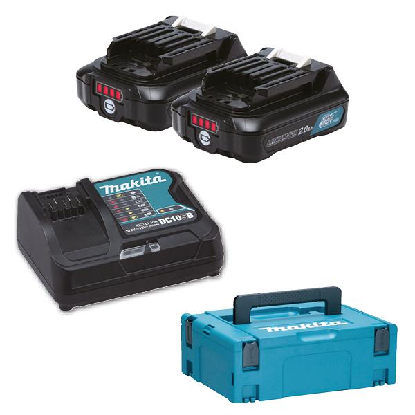 MAKITA Set of 2 batteries 18V 2,0Ah and charger - in case - 1