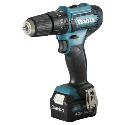 MAKITA DRIVE-DRILL WITH PERCUSSION 12V max 10 mm - 30 Nm - in case with 2 4.0Ah batteries and charger - 1