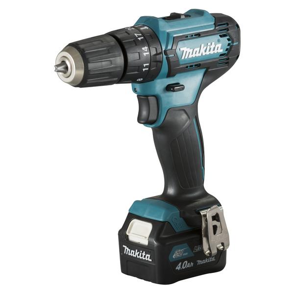 MAKITA DRIVE-DRILL WITH PERCUSSION 12V max 10 mm - 30 Nm - in case with 2 4.0Ah batteries and charger - 1