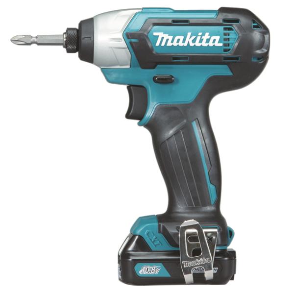 MAKITA IMPACT WRENCH 10.8V 1/4" - 110 Nm - in case with 2 x 4.0Ah batteries and charger - 1