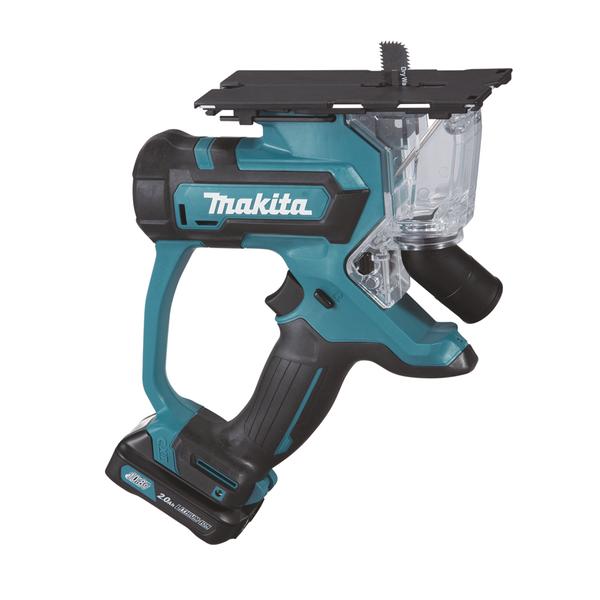 MAKITA PLASTERBOARD SAW 10,8V 13 mm - in case with 2 batteries 2,0Ah and charger - 1
