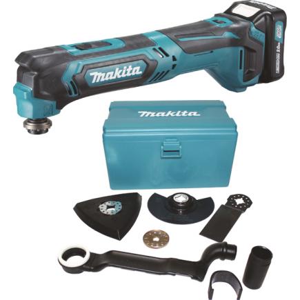 MAKITA MULTI-FUNCTION TOOL 10,8V - CLUTCH - in case, 5 accessories, with 2 batteries 2.0Ah and charger - 1