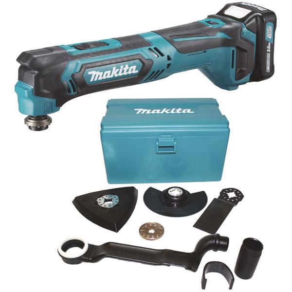 MAKITA MULTI-FUNCTION TOOL 10,8V - CLUTCH - in case, 5 accessories, with 2 batteries 2.0Ah and charger - 1