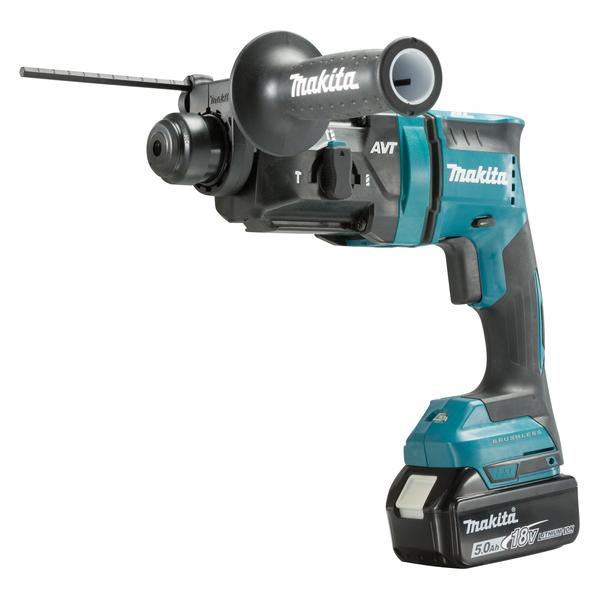 MAKITA HAMMER 18V SDS-Plus 18 mm - 3 FUNCTIONS - in a case with 2 x 5.0Ah batteries and charger - 1