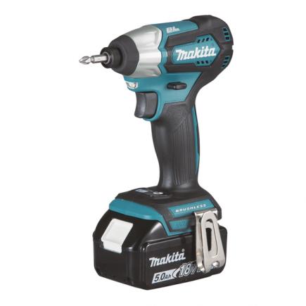 MAKITA IMPACT WRENCH 18V 1/4" - 140 Nm - in case with 2 x 5.0Ah batteries and charger - 1