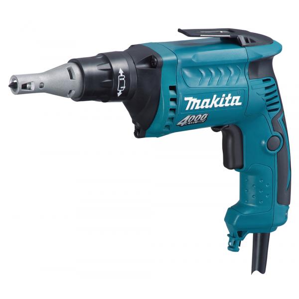 MAKITA PLASTERBOARD SCREWDRIVER 570W 1/4 "HEXAGONAL 4.000 rpm - in case with tape charger - 1