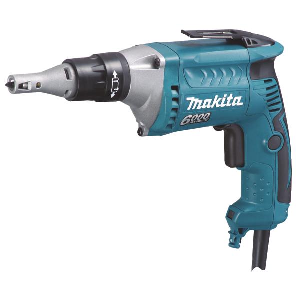 MAKITA PLASTERBOARD SCREWDRIVER 570W 1/4 "HEXAGONAL 6000 rpm - in case with 10m cable - 1
