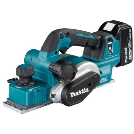 MAKITA 18V 710W Brushless Planer 82mm LXT - in case with 2 5.0Ah batteries and charger - 1