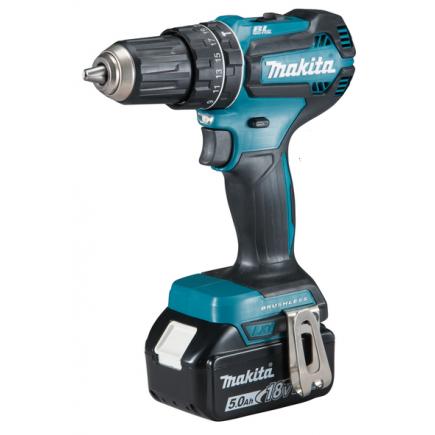 MAKITA 18V 13 mm 50 Nm COMBI DRILL BL LXT - in case with 2 5,0Ah batteries and charger - 1