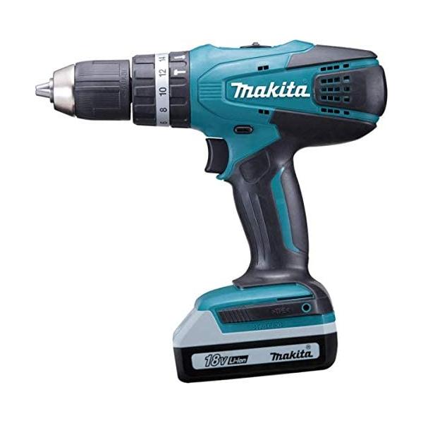 MAKITA 18V COMBI DRILL - in case with 2 batteries 1.5Ah and charger - 1
