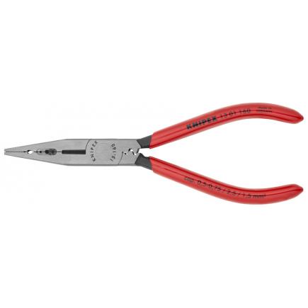 KNIPEX Electricians' Pliers black atramentized, head polished, handles plastic coated - 1
