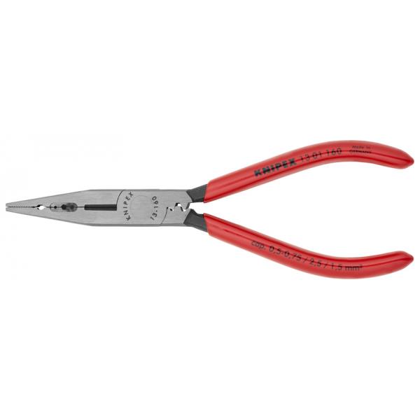 KNIPEX Electricians' Pliers black atramentized, head polished, handles plastic coated - 1