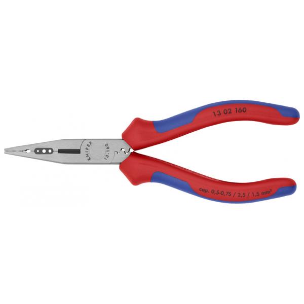 KNIPEX Electricians' Pliers black atramentized, head polished, handles with multi-component grips - 1