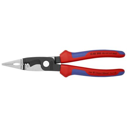 KNIPEX Pliers for Electrical Installation black atramentized, head polished, handles with multi-component grips - 1