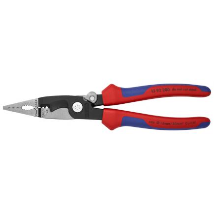 KNIPEX Pliers for Electrical Installation black atramentized, head polished, handles with multi-component grips - 1