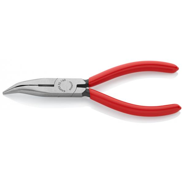 KNIPEX Snipe Nose Side Cutting Pliers (Radio Pliers) black atramentized, head polished, handles plastic coated - 1