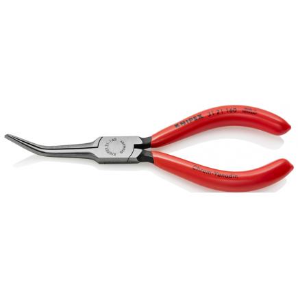 KNIPEX Flat Nose Pliers (Needle-Nose Pliers) black atramentized, head polished, handles plastic coated - 1
