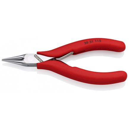 KNIPEX Electronics Pliers head mirror polished, handles with plastic grips - 1