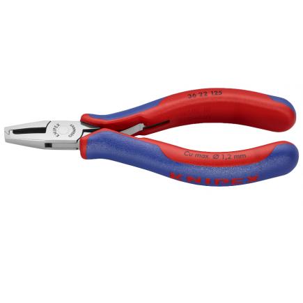 KNIPEX Electronics Mounting Pliers to bend and cut wire at 1.6 mm length below the board - 1