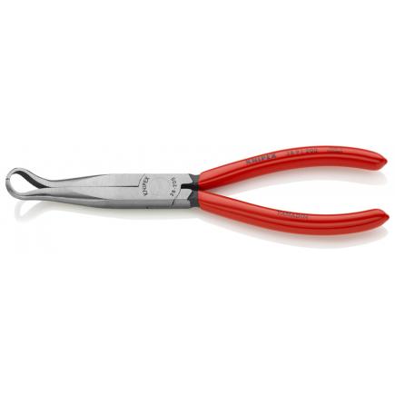 KNIPEX Mechanics' Pliers black atramentized, head polished, handles plastic coated, for gripping spark plugs - 1