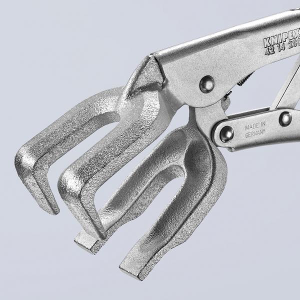 KNIPEX Welding Grip Pliers bright zinc plated, holds securely section or flat material items lying side by side - 3
