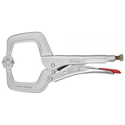 KNIPEX Welding Grip Pliers bright zinc plated, with moveable jaws, clamps cumbersome workpieces and sections with high webs - 1