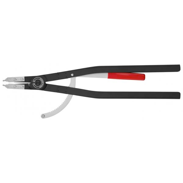 KNIPEX Circlip Pliers for internal circlips in bore holes black powder coated, with locking device, can be released straight tips - 1