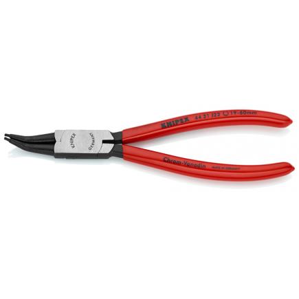 KNIPEX Circlip Pliers for internal circlips in bore holes black atramentized, head polished, handles plastic coated 45° angled tips - 1