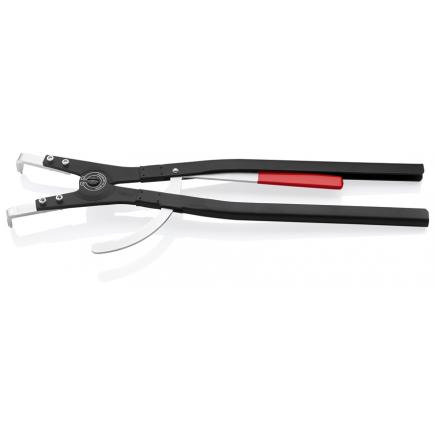 KNIPEX Circlip Pliers for external circlips on shafts pliers black powder coated, with locking device, can be released 90° angled tips - 1