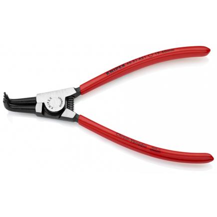 KNIPEX Circlip Pliers for external circlips on shafts black atramentized, head polished, handles plastic coated 90° angled tips - 1