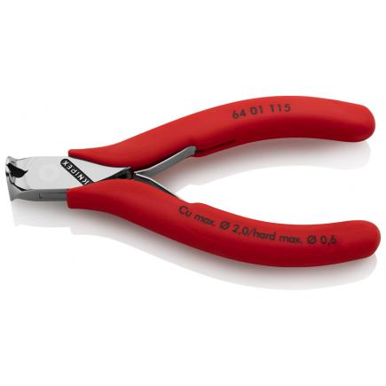 KNIPEX Electronics End Cutting Nipper head mirror polished, handles plastic coated - 1