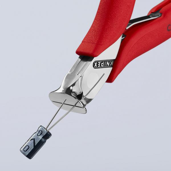 KNIPEX Electronics End Cutting Nipper head mirror polished, handles plastic coated - 2
