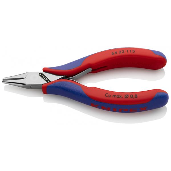 KNIPEX Electronics End Cutting Nipper head mirror polished, handles with multi-component grips, mini-blade - 1